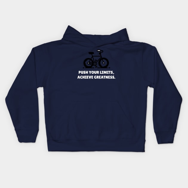 Push Your Limits, Achieve Greatness. Workout Kids Hoodie by TheFireInsideTeeShop